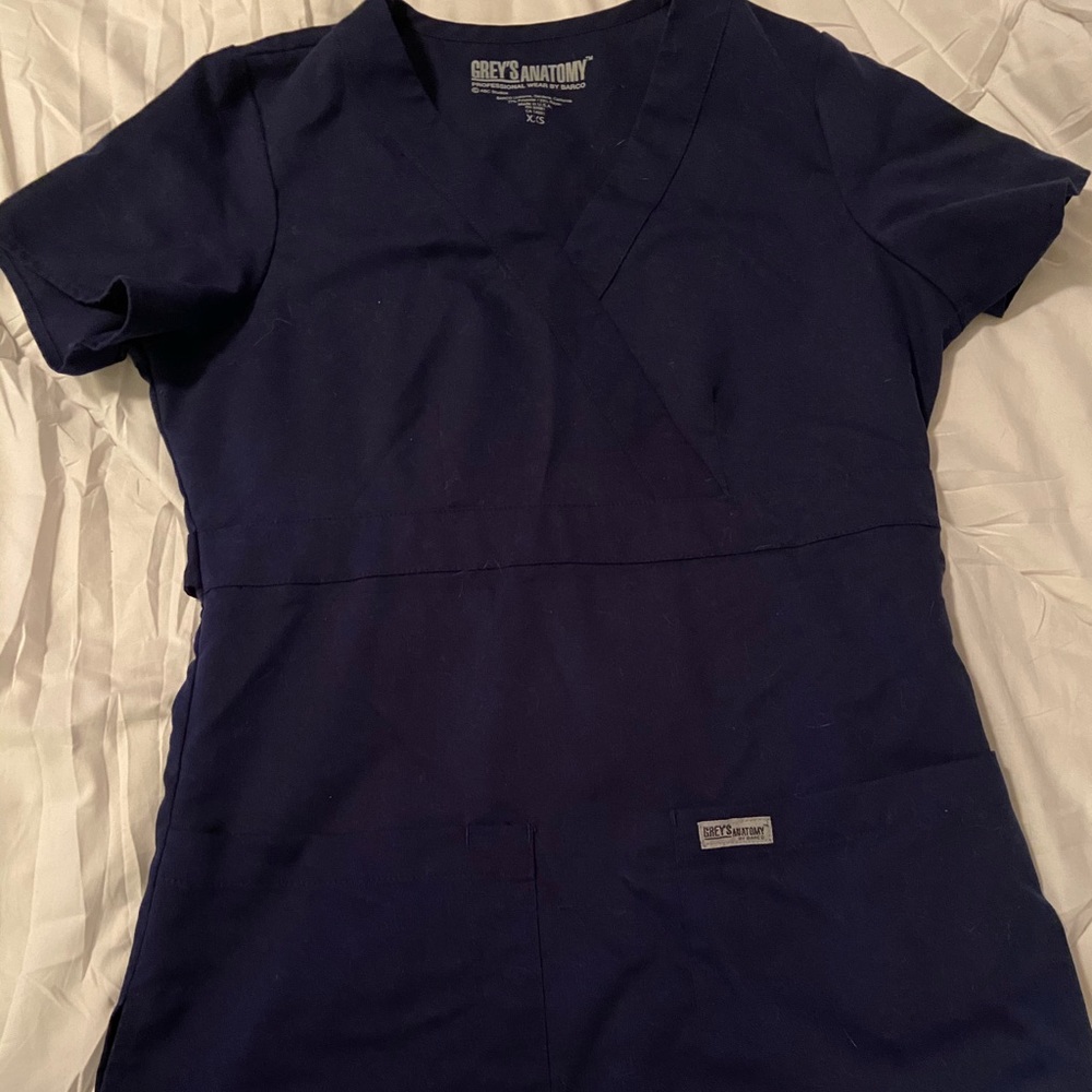 Grey’s Anatomy Navy Blue Scrub Top